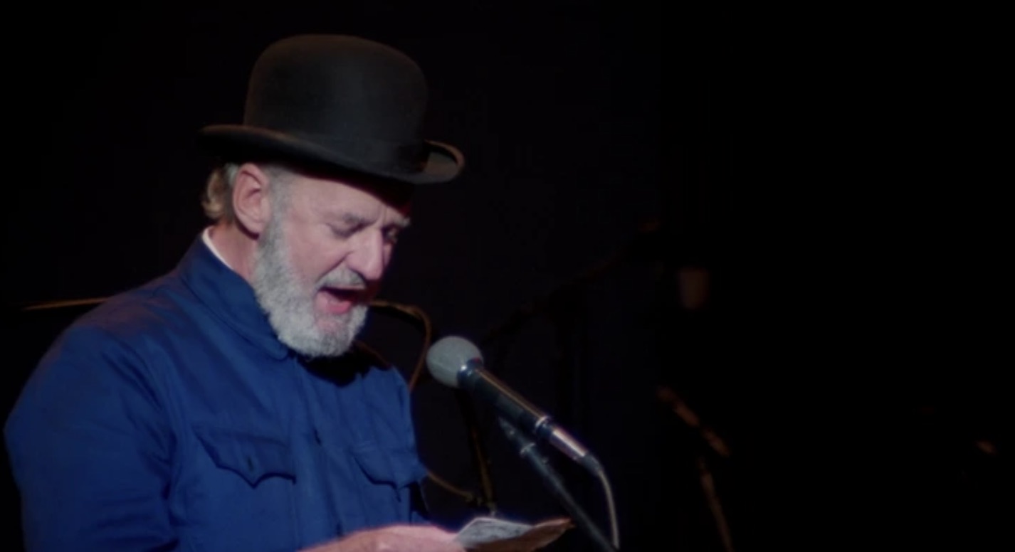 Lawrence Ferlinghetti reading a poem 